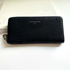 Liebeskind Berlin Lesley Snake Leather Large Zip Around RFID Protection Wallet